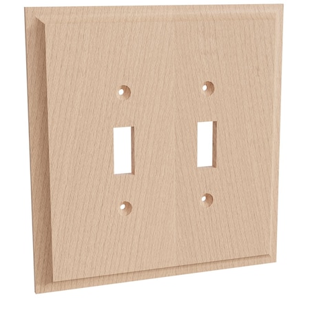 Double Light Switch Plate - Hard Maple